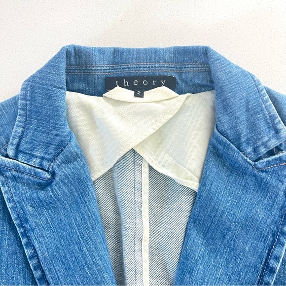 Theory Denim Blazer Jacket - Picture 10 of 13
